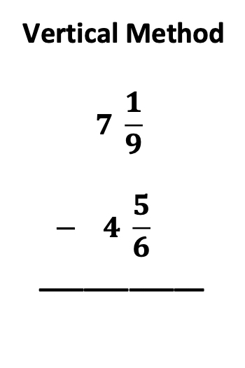 Fractions:  a subtraction fraction problem