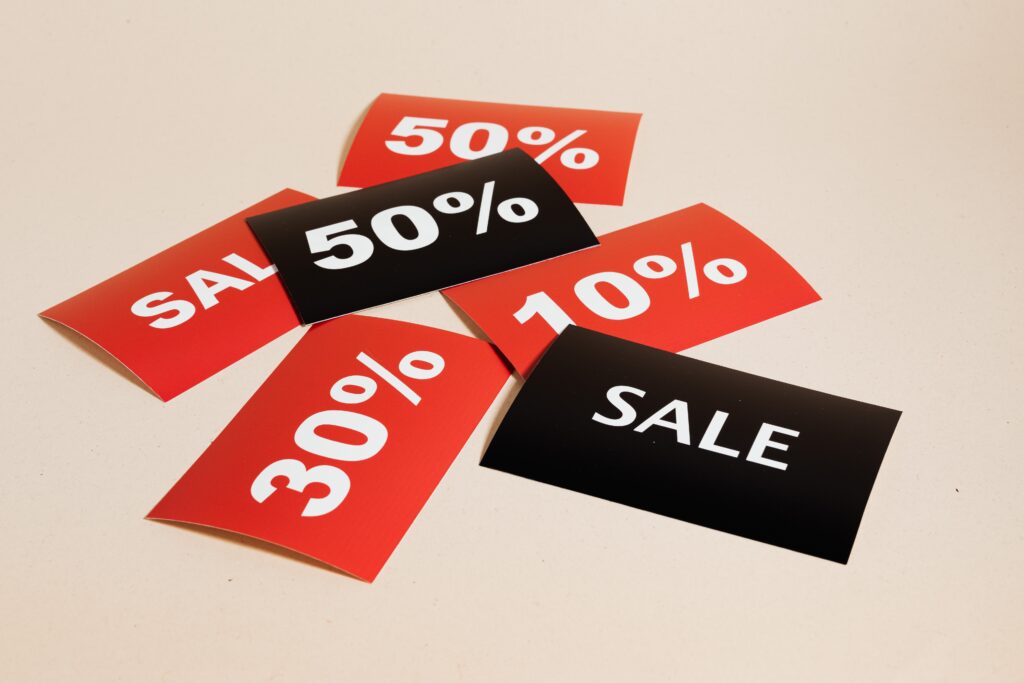 Sales and percentage cards