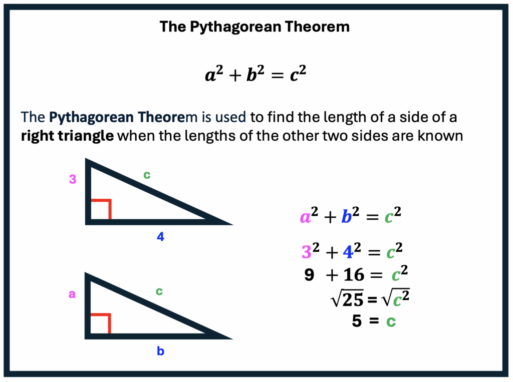 2025 pythag theorem Pythagorean Theorem example
