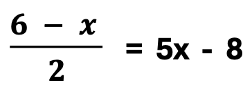 Equations, Fractions, and Equations: fraction example 1