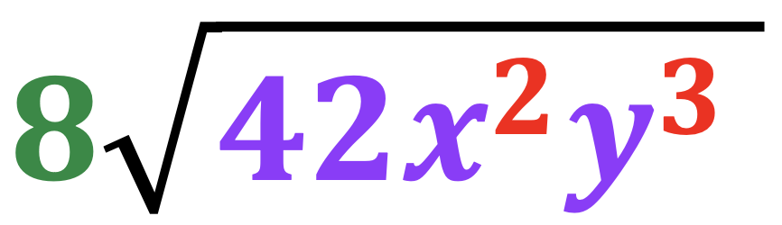 radicals with variables:  example problem