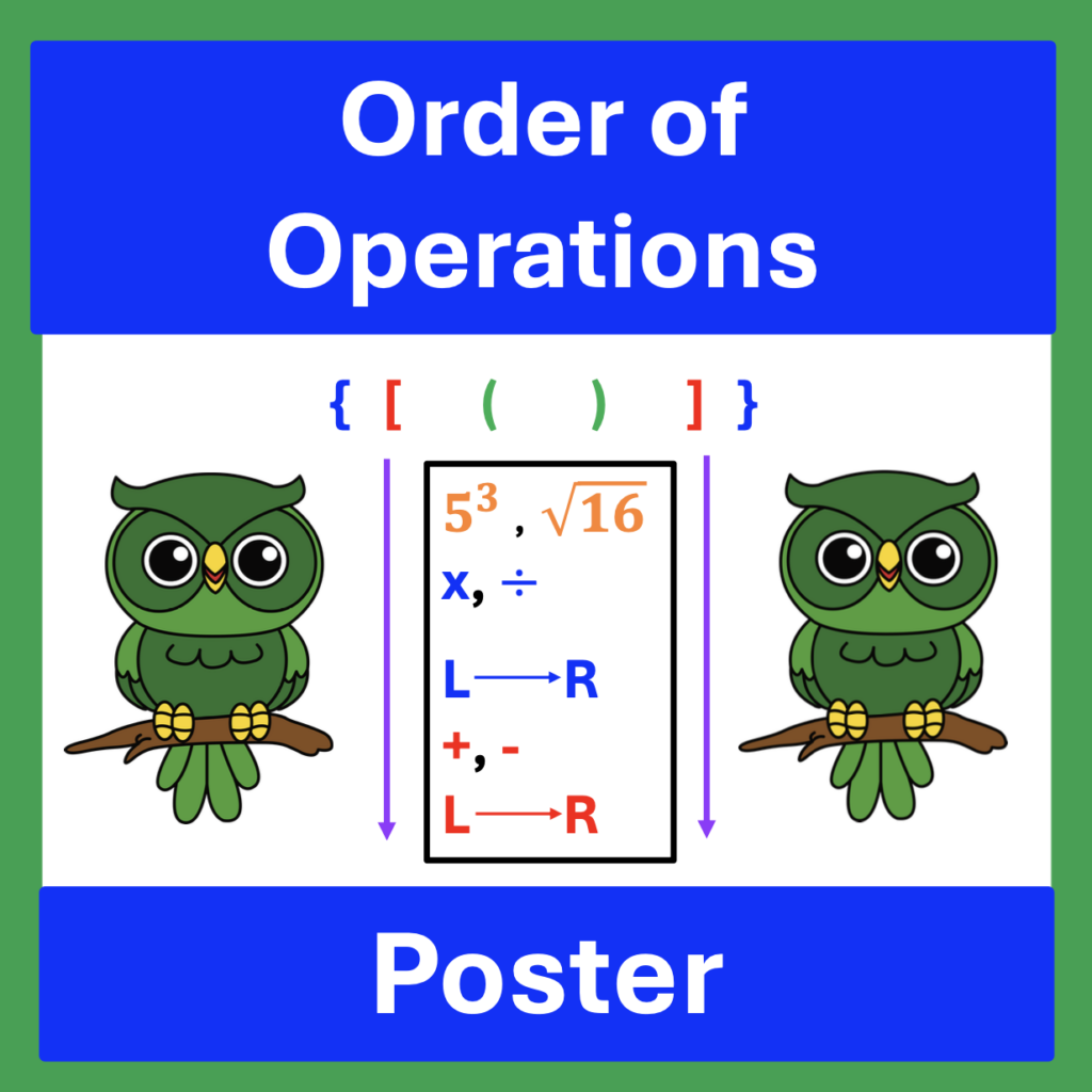 Order of Operations:  Poster for purchase 