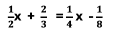 Equations with Fractions example